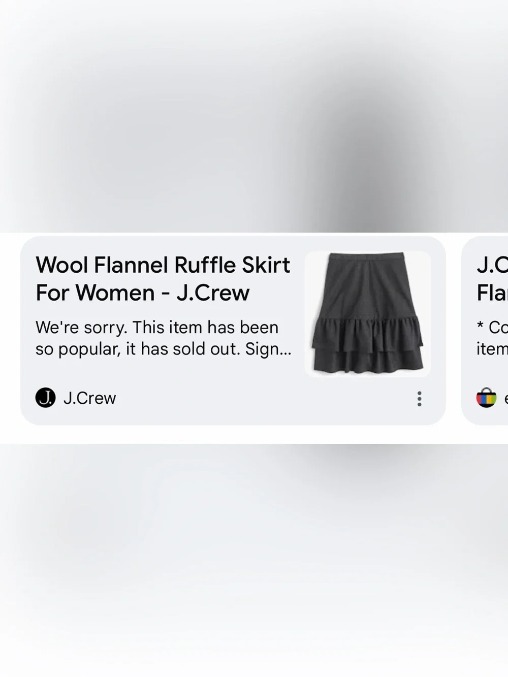 J. Crew Dark Gray Tiered Ruffle A-Line Skirt
